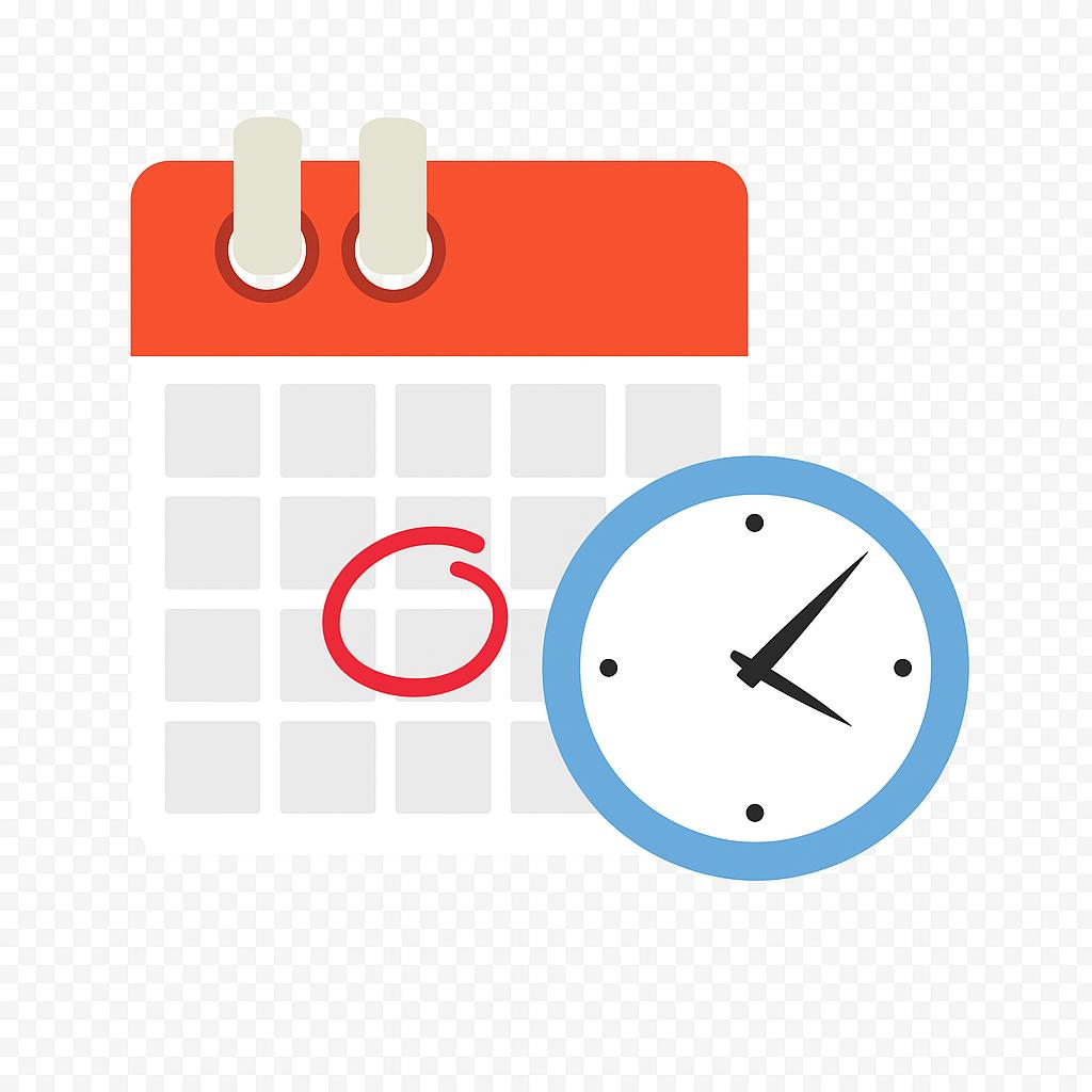 Calendar with a date circled